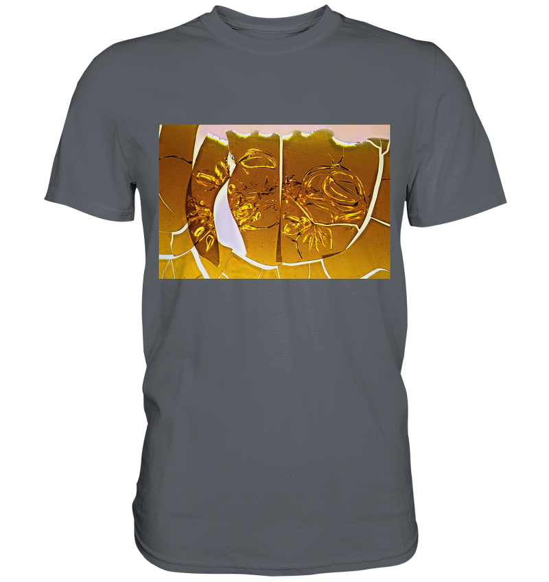 Mikrokristall Design Shirt mit Eisencitrat Design – echte Mikrofotografie