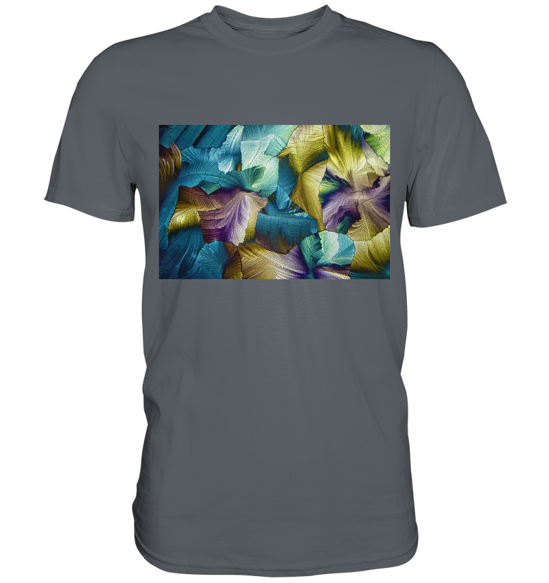 Mikrokristall Design Shirt – Apfelsäure in echter Mikrofotografie