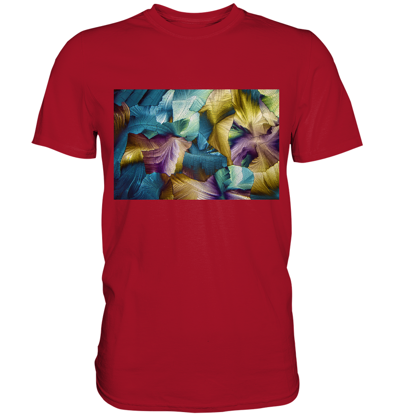 Mikrokristall Design Shirt – Apfelsäure in echter Mikrofotografie