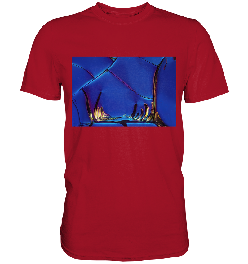 Mikrokristall Design Shirt mit Optical Brightener Design – echte Mikrofotografie