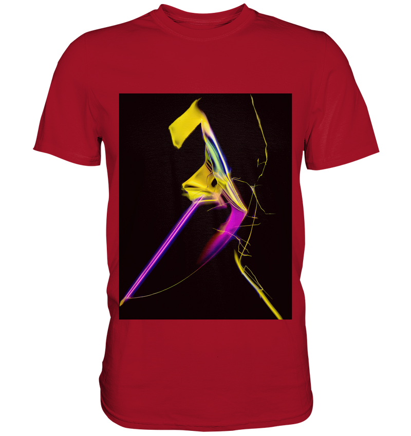 Mikrokristall Design Shirt mit Zimtsäure Design – echte Mikrofotografie