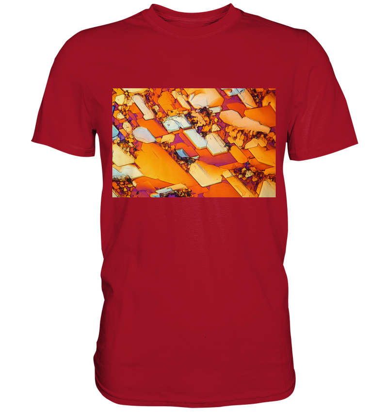 Mikrokristall Design Shirt mit Beta Alanin und L-Glutamin Design – echte Mikrofotografie