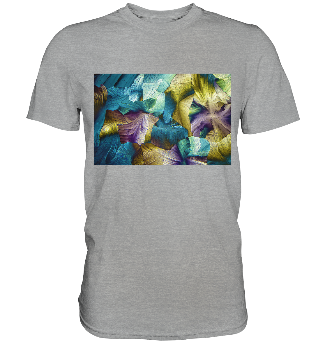 Apfelsäure als Mikrokristall Herren-Shirt – Motiv 1 – Vorderansicht