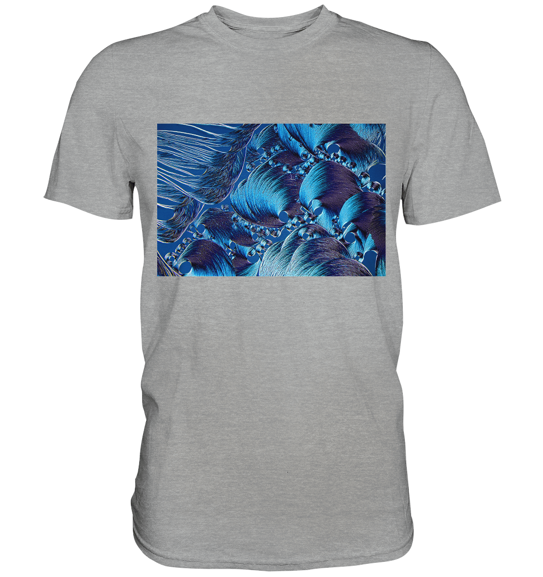 Mikrokristall Design Shirt mit Optical Brightener Design – echte Mikrofotografie