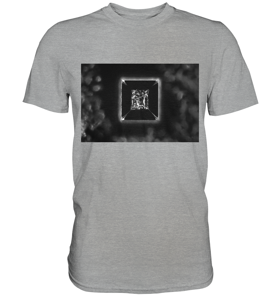 Mikrokristall Design Shirt - Kochsalz, Mikrokristalle im Dunkelfeld