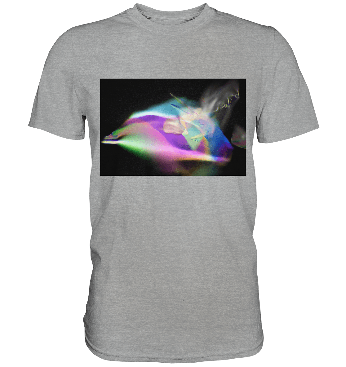 Mikrokristall Design Shirt mit Zimtsäure Design – echte Mikrofotografie