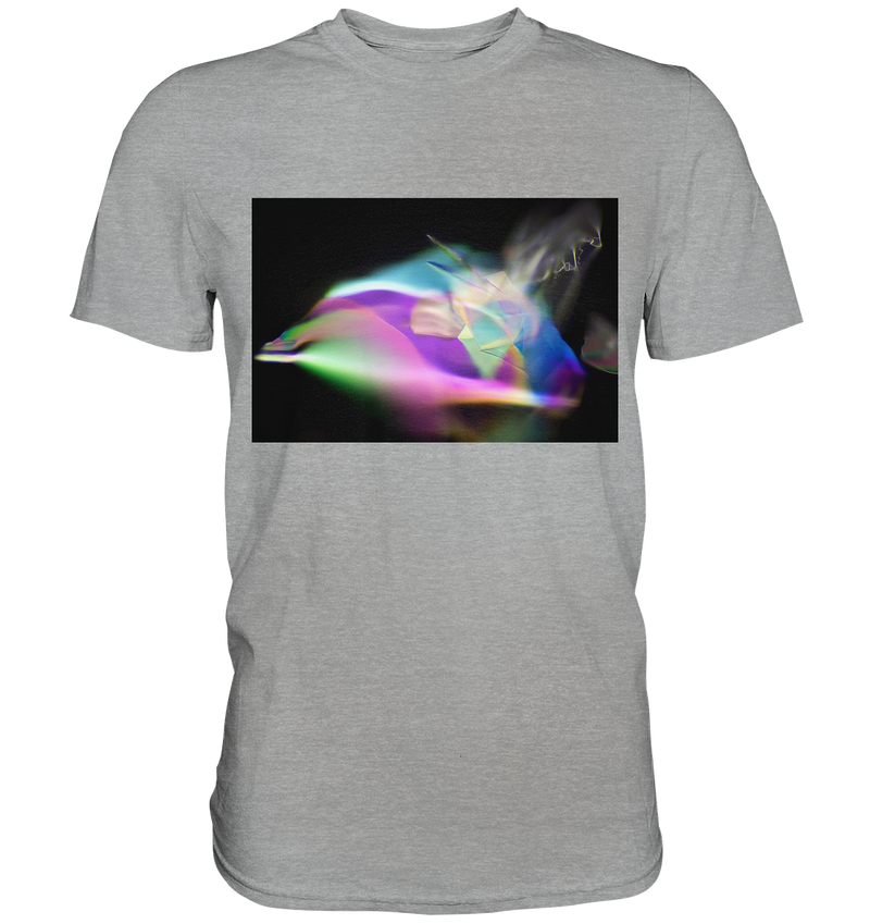 Mikrokristall Design Shirt mit Zimtsäure Design – echte Mikrofotografie