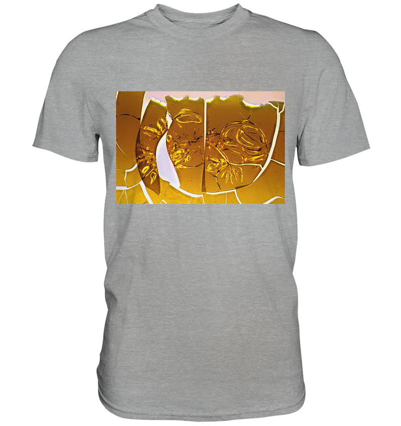Mikrokristall Design Shirt mit Eisencitrat Design – echte Mikrofotografie