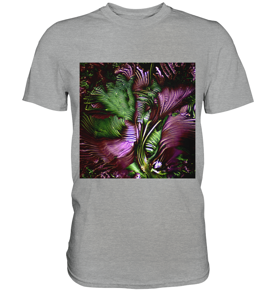 Mikrokristall Design Shirt mit Glycin Design – echte Mikrofotografie