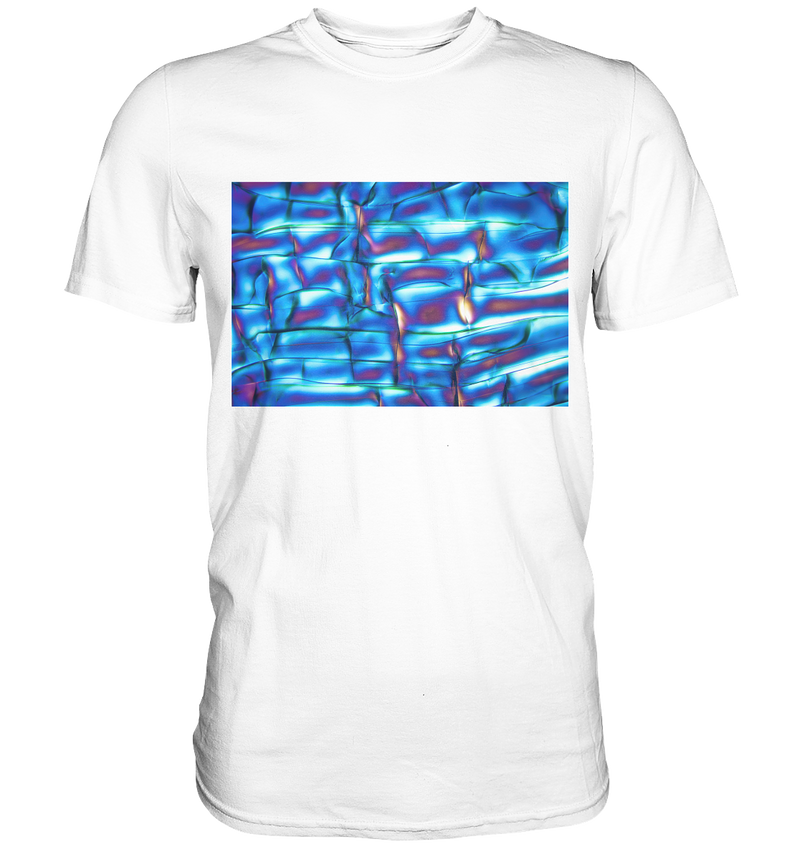 Mikrokristall Design Shirt mit Optical Brightener Design – echte Mikrofotografie