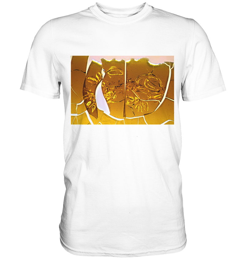 Mikrokristall Design Shirt mit Eisencitrat Design – echte Mikrofotografie
