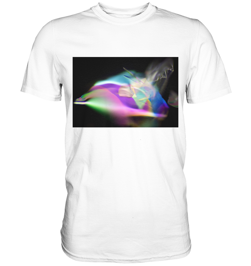 Mikrokristall Design Shirt mit Zimtsäure Design – echte Mikrofotografie