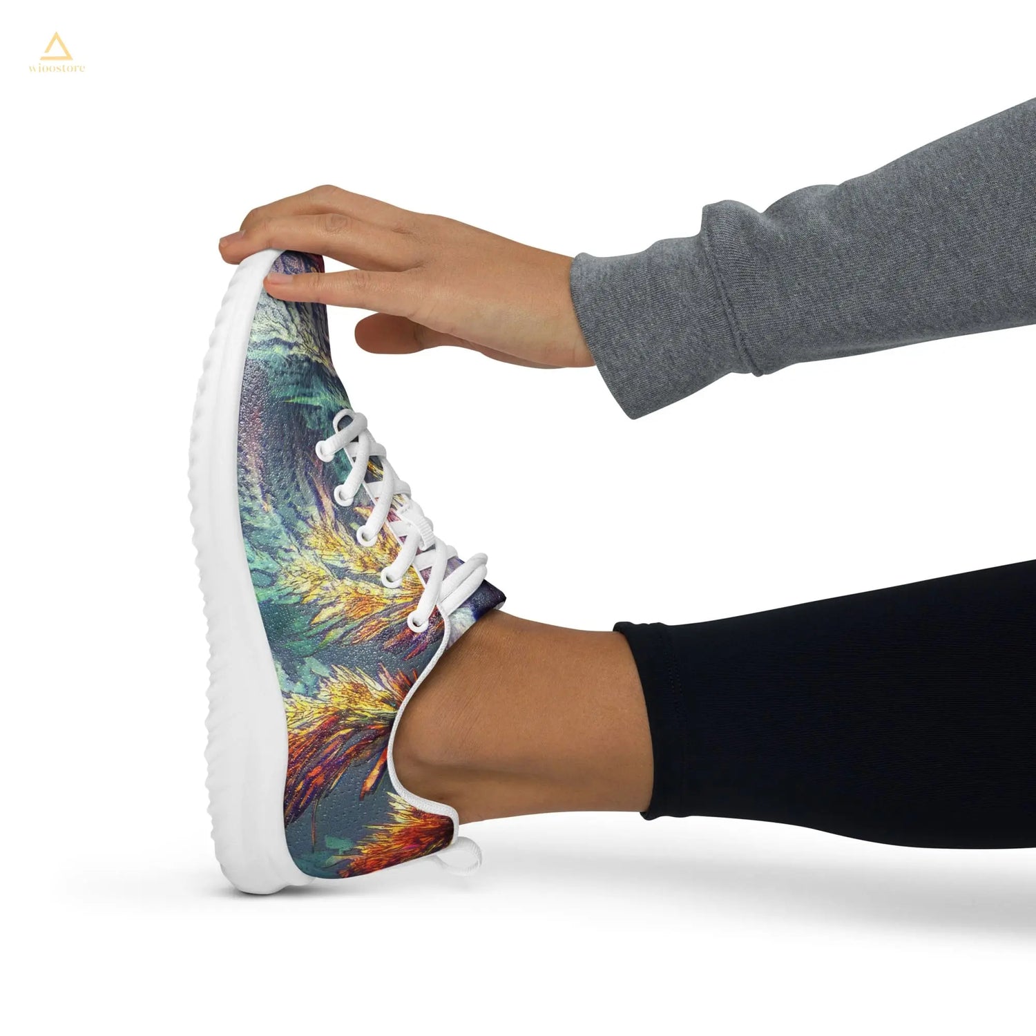 Damen Turnschuh mit Mikrokristall Aufdruck von Zimtsäure
