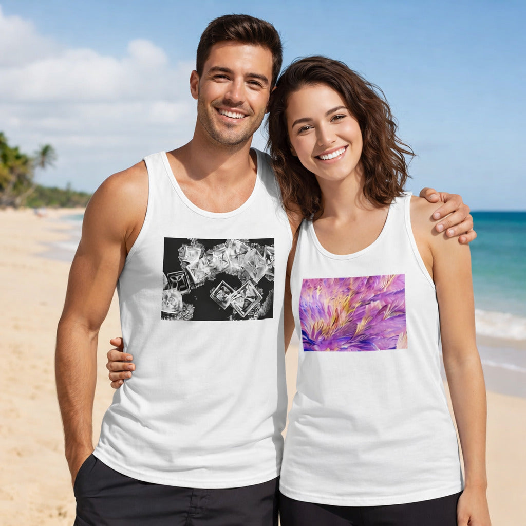 Mikrokristall-Design Tank Tops, einzigartige Motive im WiooStore