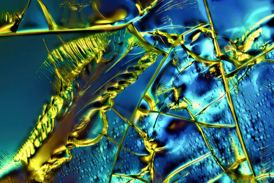 Optical Brightener als Mikrokristallaufnahme im polarisierten Licht