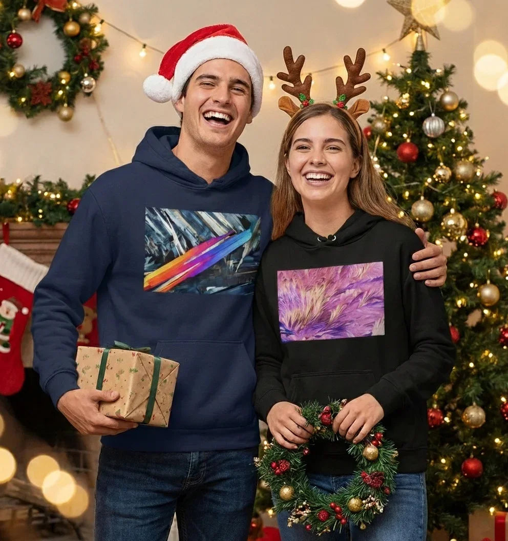 Mikrokristall-Design Hoodie mit mikrokristallen von Benzoesäure und Beta alanin L-Glutamin, unikat im wioostore