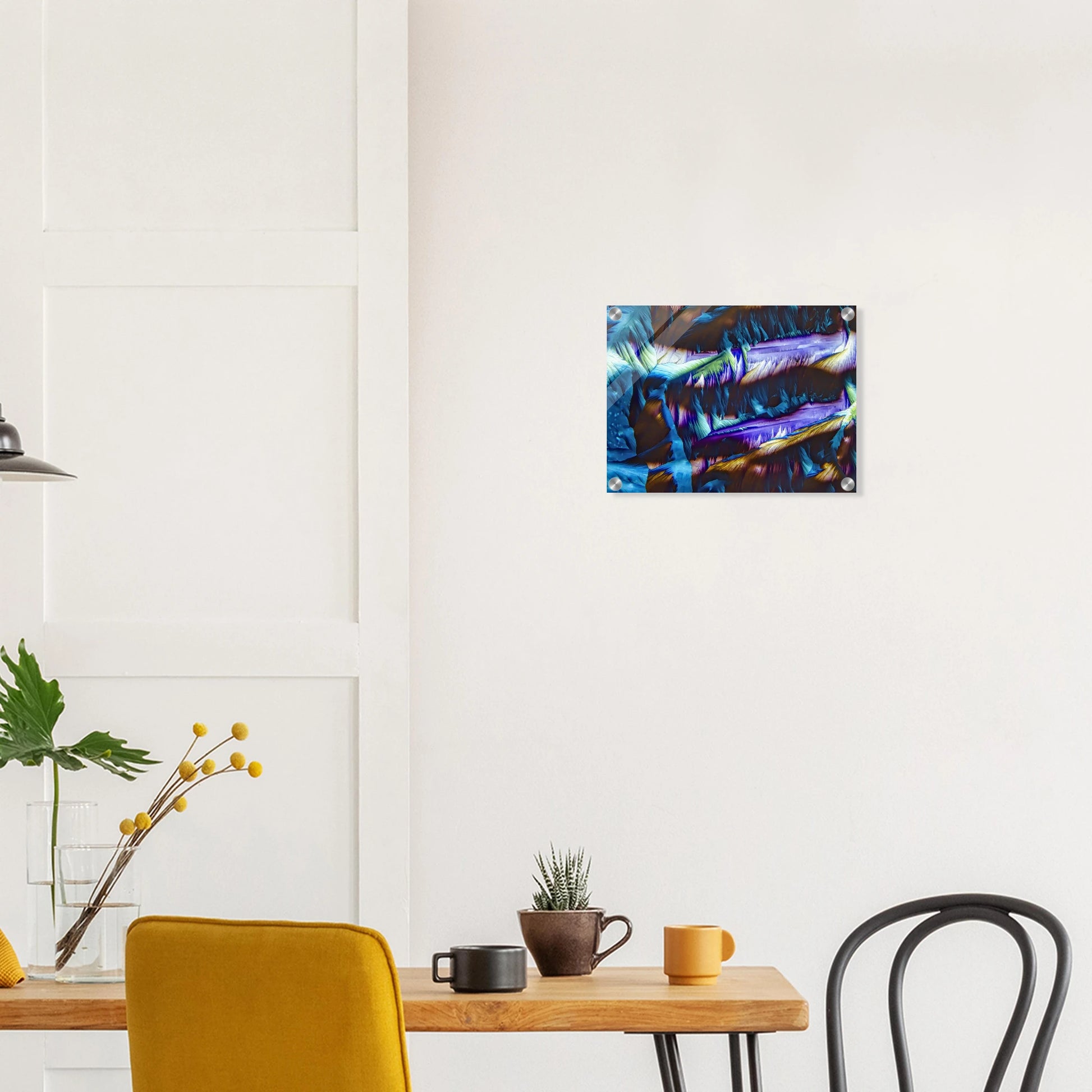 Paracetamol als Mikrokristall-Wandbild auf Acrylglas – Produktansicht 3