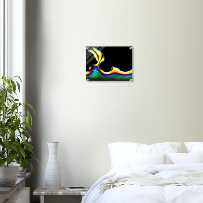 Vitamin C als Mikrokristall-Wandbild auf Acrylglas – Produktansicht 4