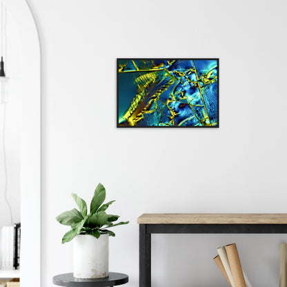 Optical Brightener als Mikrokristall-Poster mit Holzrahmen – Produktansicht 15