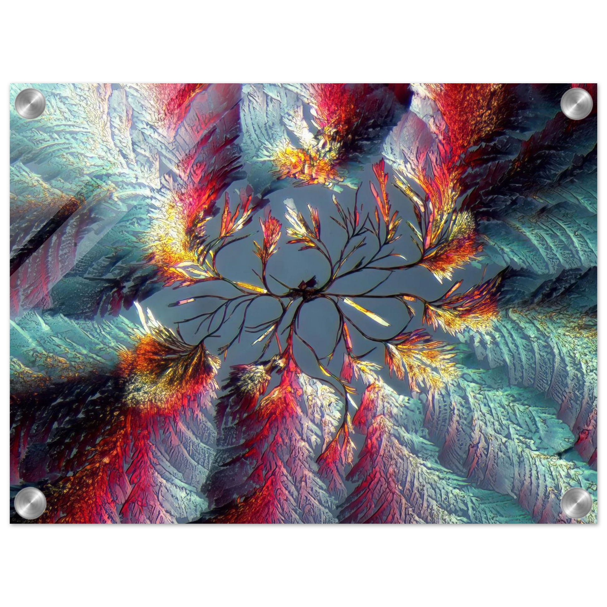 Zimtsäure als Mikrokristall-Wandbild auf Acrylglas – Motiv 1 – Produktansicht 3
