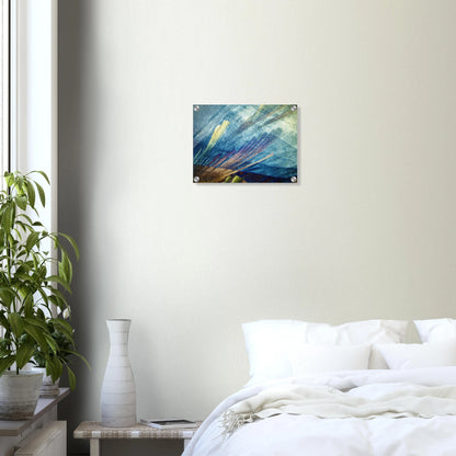 Harnstoff mit Resorcin als Mikrokristall-Wandbild auf Acrylglas – Produktansicht 4