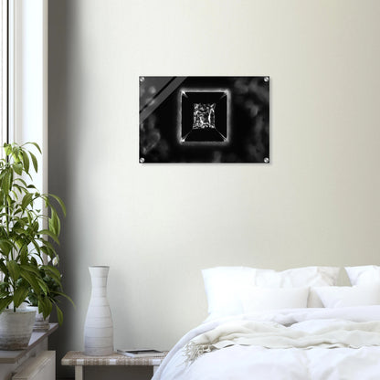 Kochsalz im Dunkelfeld als Mikrokristall-Wandbild auf Acrylglas – Produktansicht 5