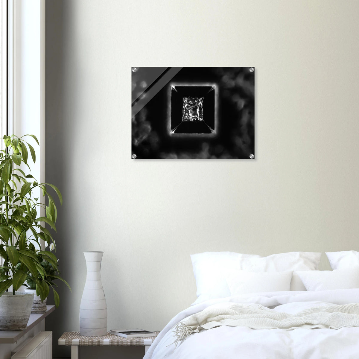 Kochsalz im Dunkelfeld als Mikrokristall-Wandbild auf Acrylglas – Produktansicht 16