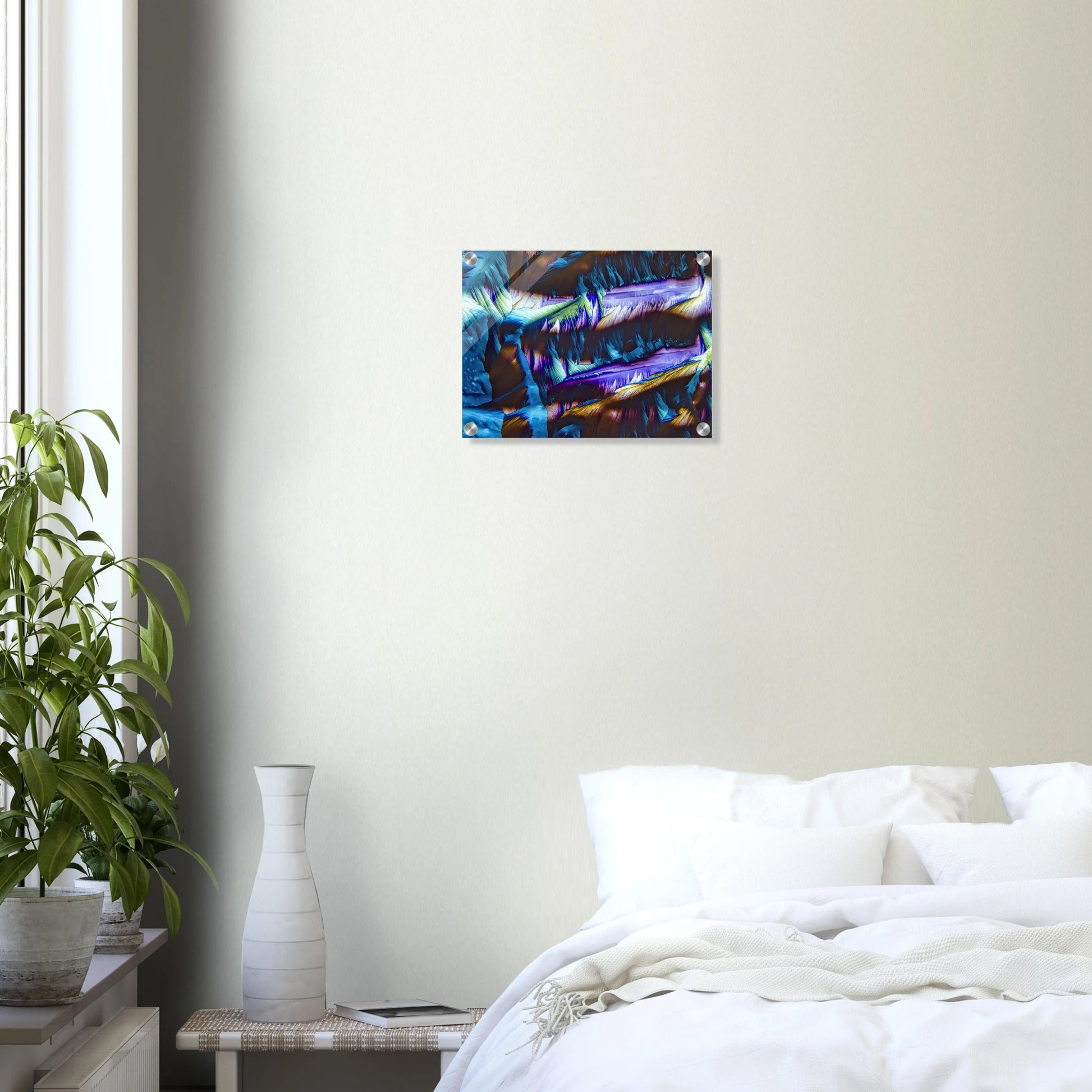 Paracetamol als Mikrokristall-Wandbild auf Acrylglas – Produktansicht 8