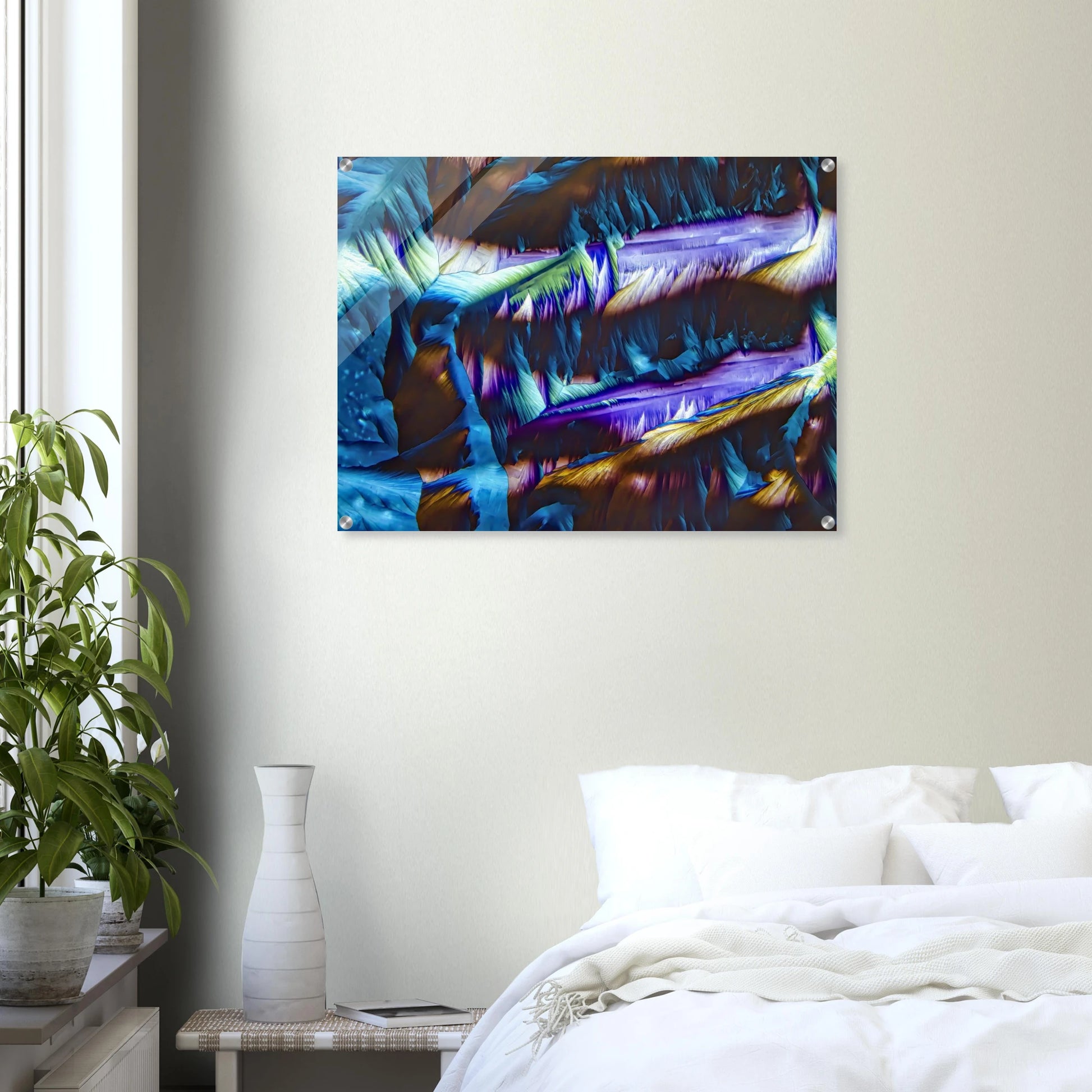 Paracetamol als Mikrokristall-Wandbild auf Acrylglas – Produktansicht 18