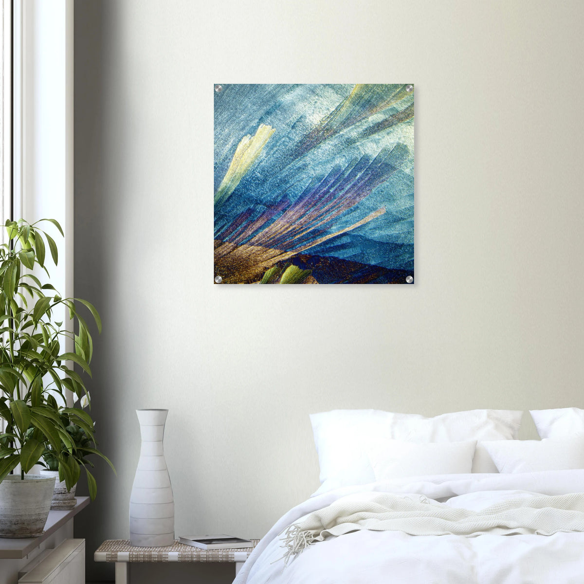 Harnstoff mit Resorcin als Mikrokristall-Wandbild auf Acrylglas – Produktansicht 20