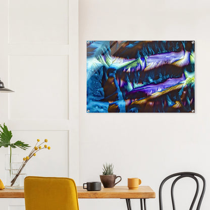 Paracetamol als Mikrokristall-Wandbild auf Acrylglas – Produktansicht 6