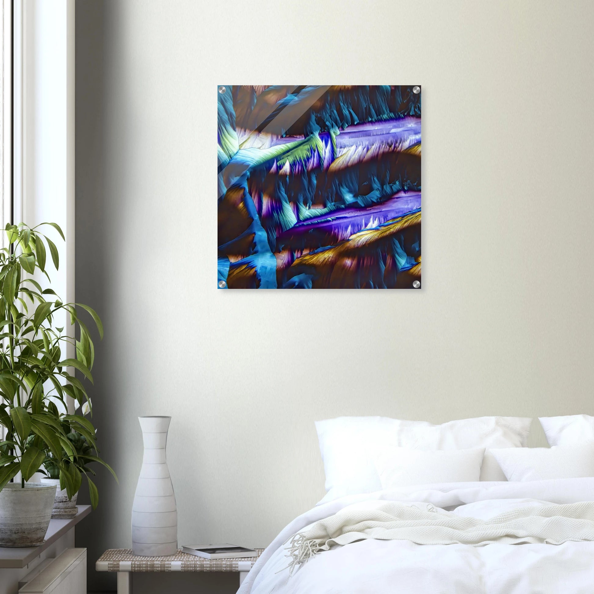 Paracetamol als Mikrokristall-Wandbild auf Acrylglas – Produktansicht 13