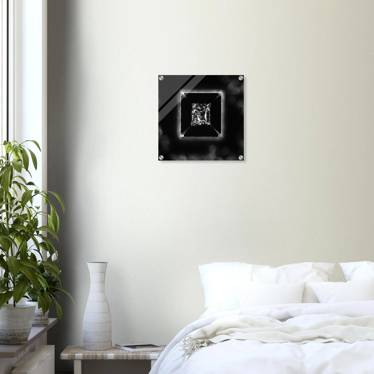 Kochsalz im Dunkelfeld als Mikrokristall-Wandbild auf Acrylglas – Produktansicht 21