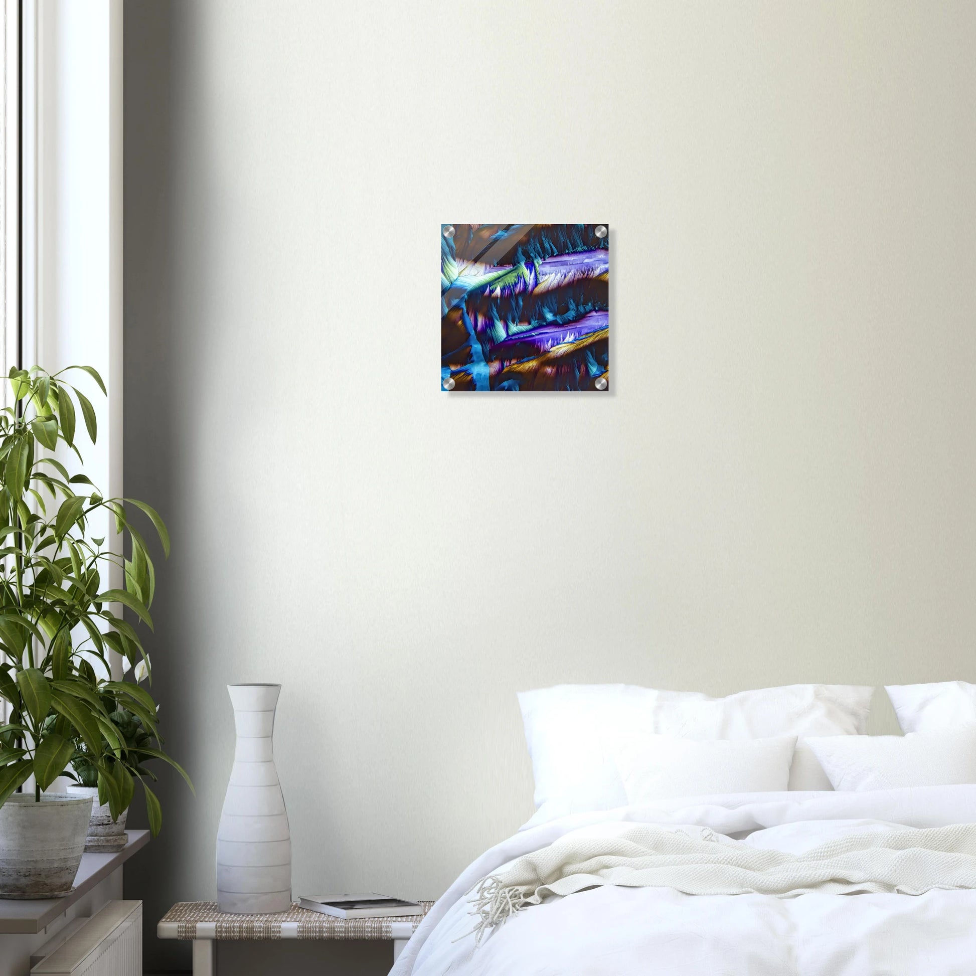 Paracetamol als Mikrokristall-Wandbild auf Acrylglas – Produktansicht 16