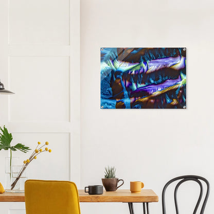 Paracetamol als Mikrokristall-Wandbild auf Acrylglas – Produktansicht 4
