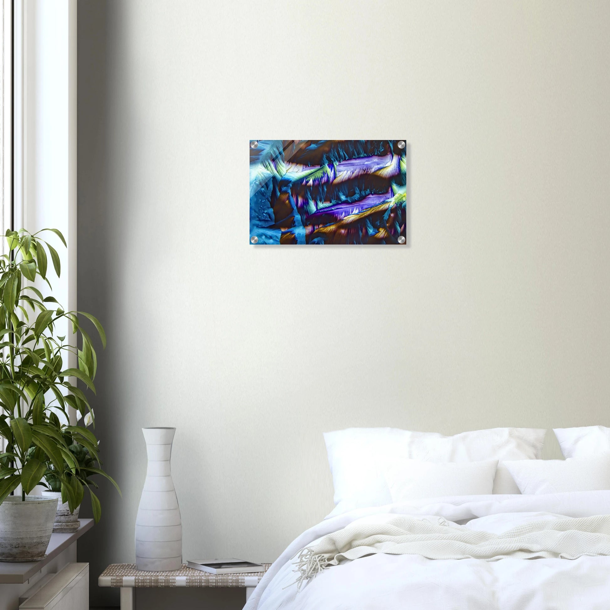 Paracetamol als Mikrokristall-Wandbild auf Acrylglas – Produktansicht 17