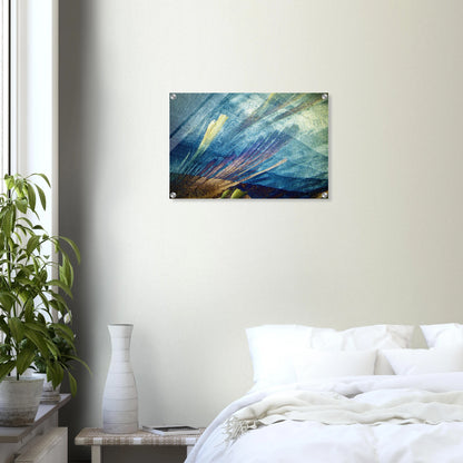 Harnstoff mit Resorcin als Mikrokristall-Wandbild auf Acrylglas – Produktansicht 6