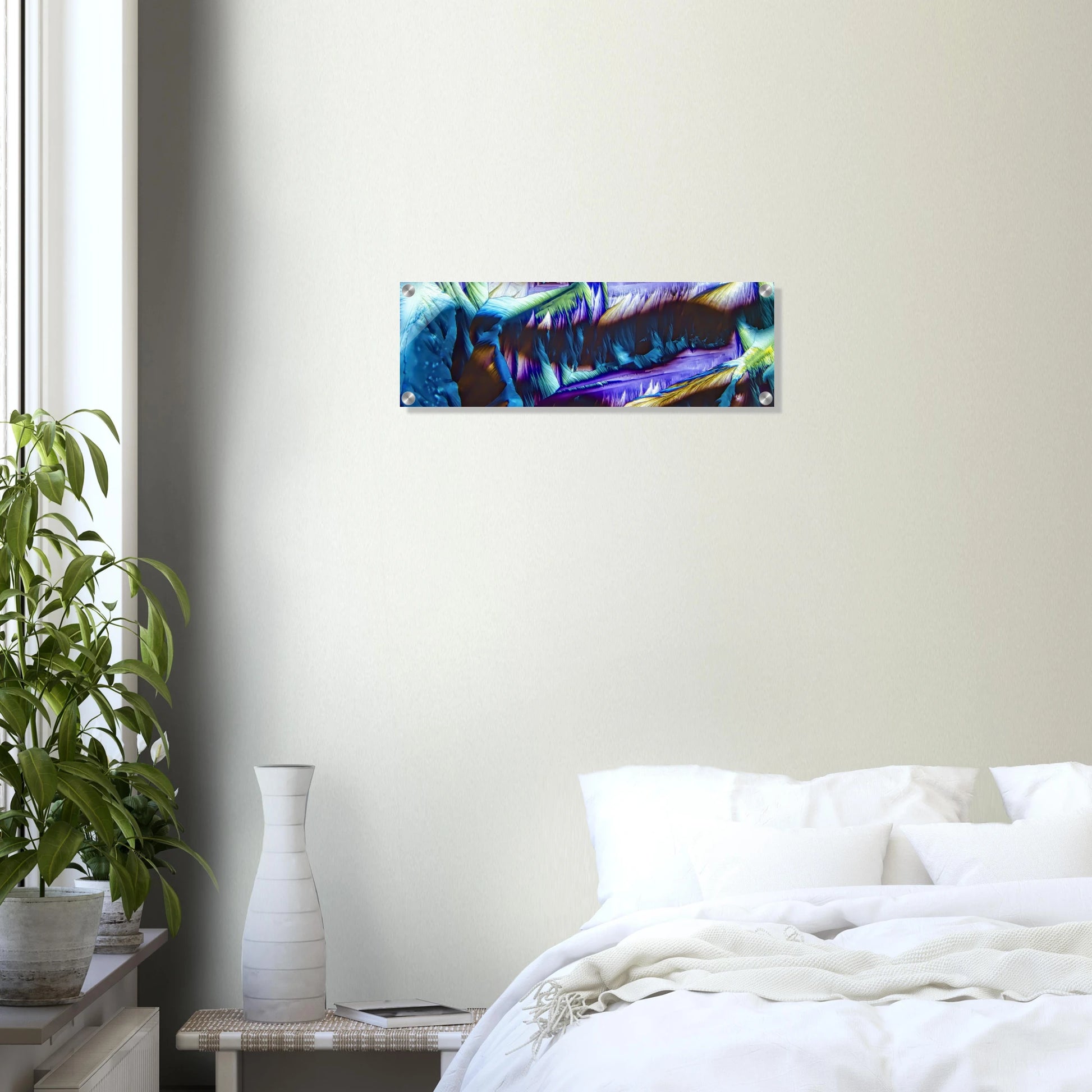 Paracetamol als Mikrokristall-Wandbild auf Acrylglas – Produktansicht 9