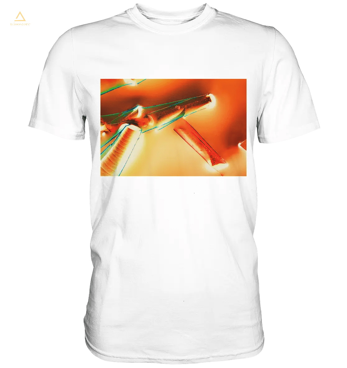 Mikrokristall Design Shirt mit Alaun mit Öl Design – echte Mikrofotografie