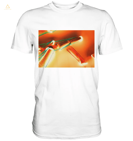 Mikrokristall Design Shirt mit Alaun mit Öl Design – echte Mikrofotografie