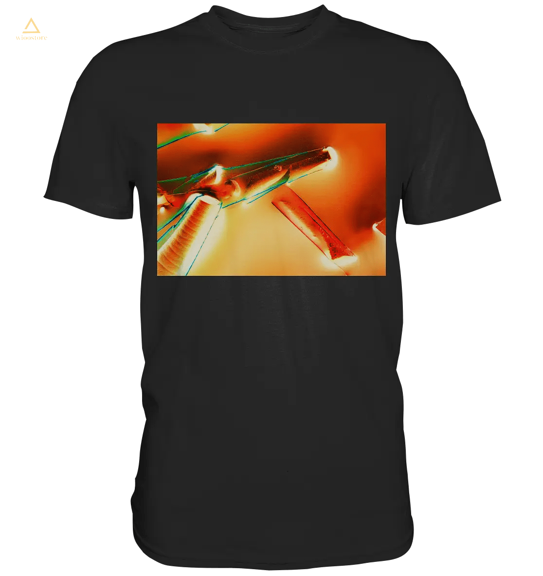 Mikrokristall Design Shirt mit Alaun mit Öl Design – echte Mikrofotografie