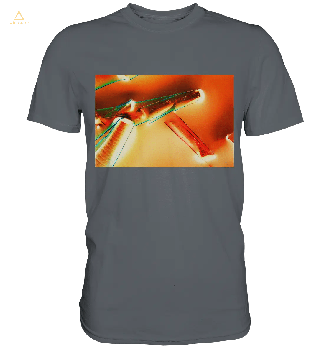 Mikrokristall Design Shirt mit Alaun mit Öl Design – echte Mikrofotografie