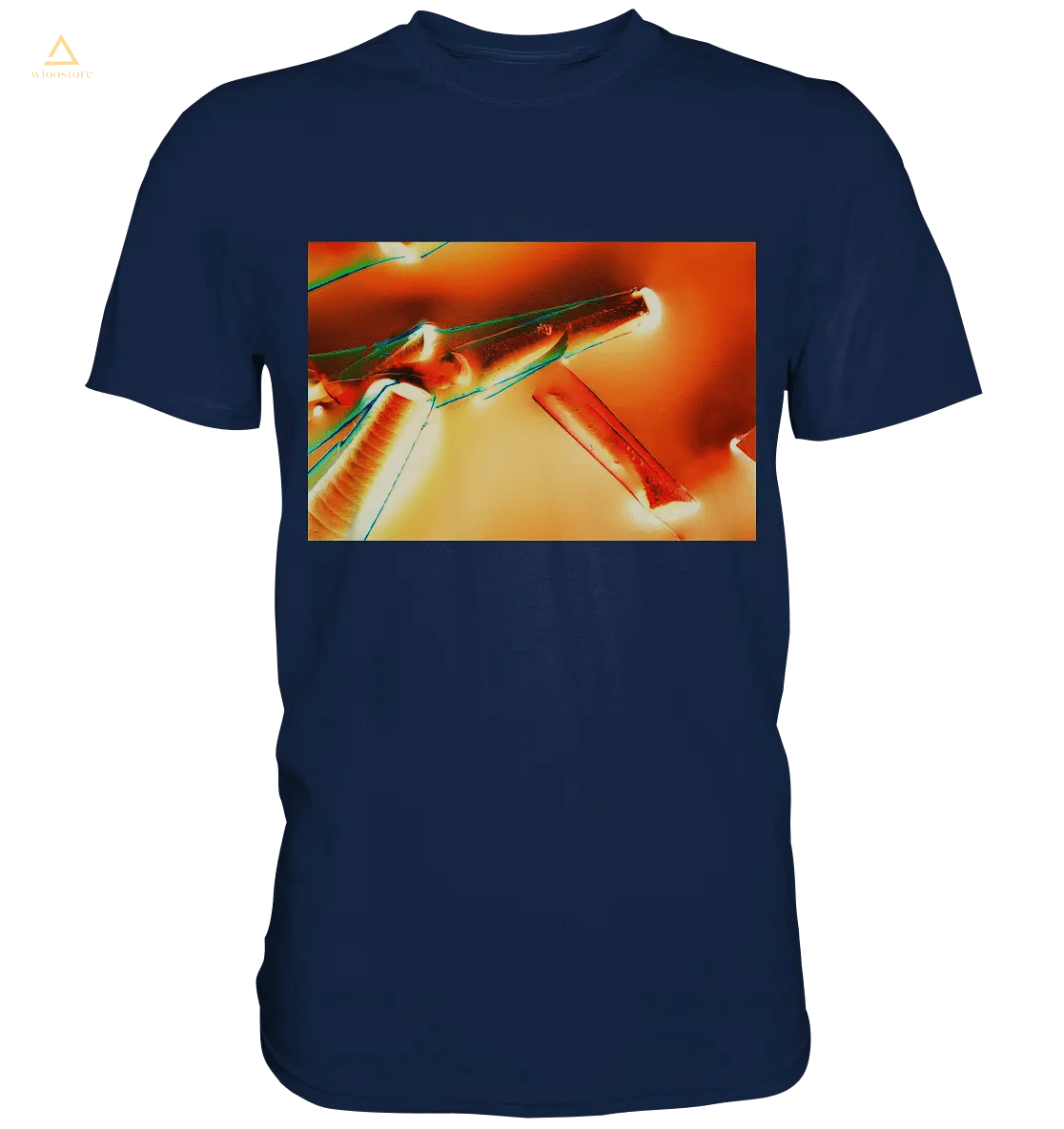 Mikrokristall Design Shirt mit Alaun mit Öl Design – echte Mikrofotografie