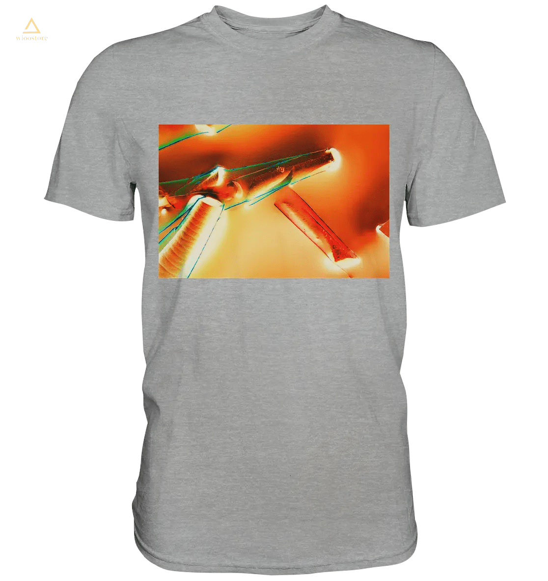 Mikrokristall Design Shirt mit Alaun mit Öl Design – echte Mikrofotografie