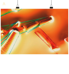 Alum with oil negative - microcrystal poster Din A2