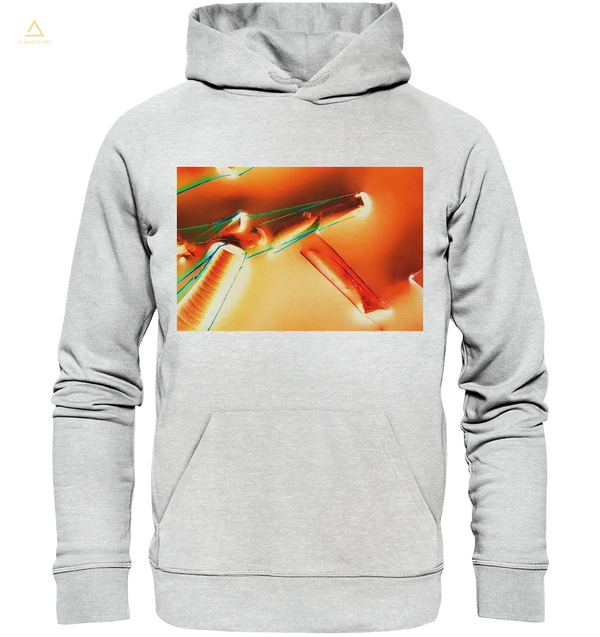 Mikrokristall-Design Premium Hoodie - Alaun mit Öl Negativ