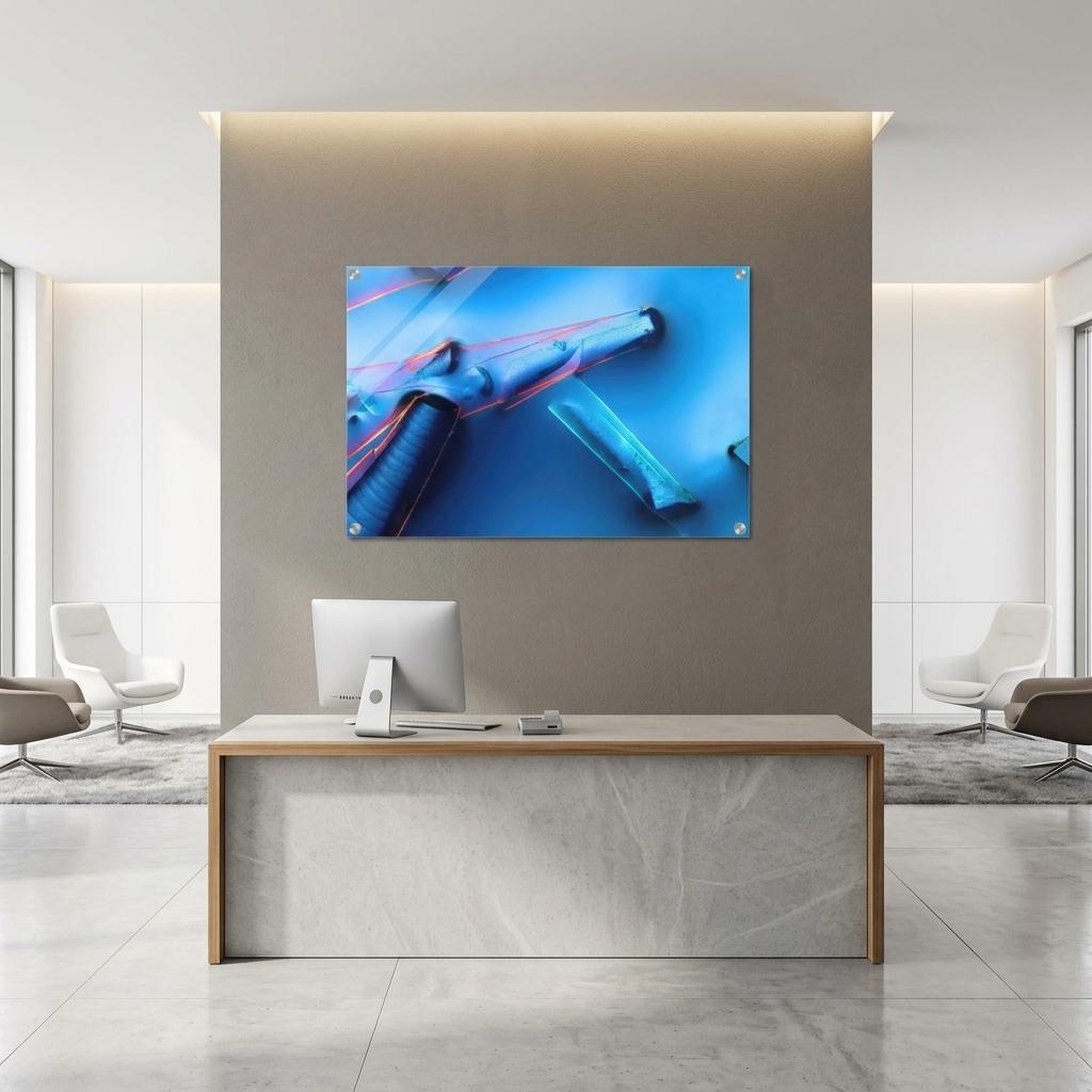 Alaun mit Öl als Mikrokristall-Wandbild auf Acrylglas