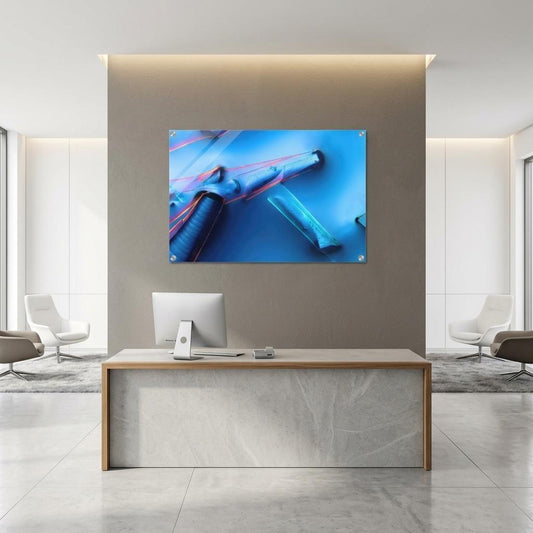 Alaun mit Öl als Mikrokristall-Wandbild auf Acrylglas