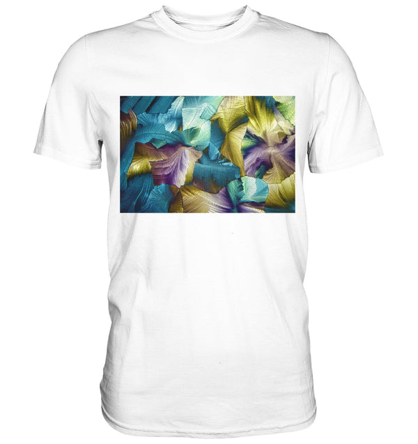 Mikrokristall Design Shirt – Apfelsäure in echter Mikrofotografie