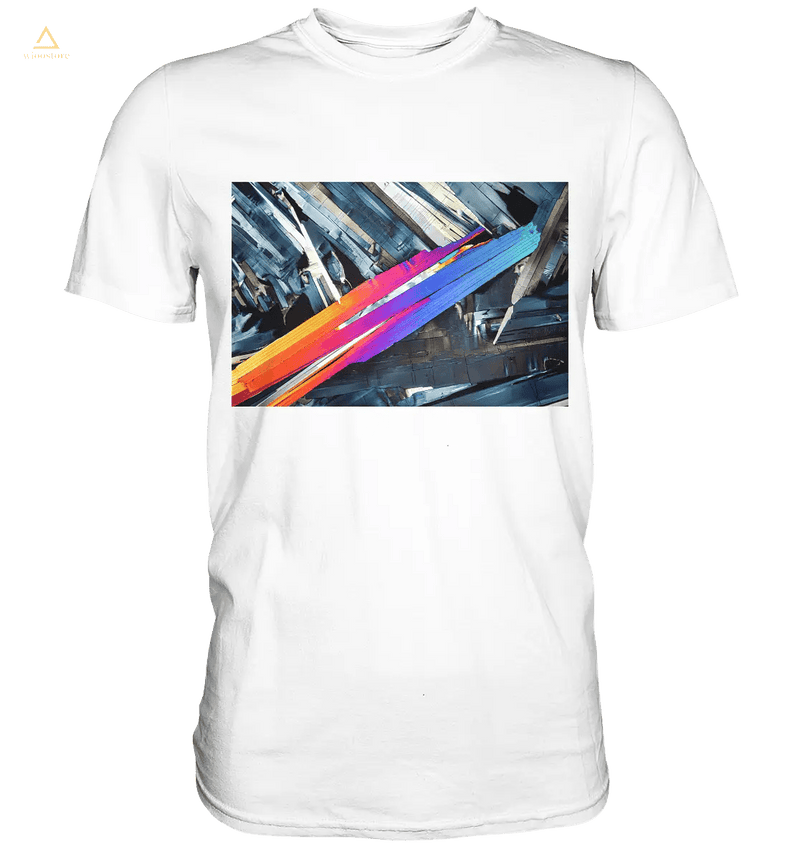 Microcrystal Design Shirt – Benzoic acid in real microphotography